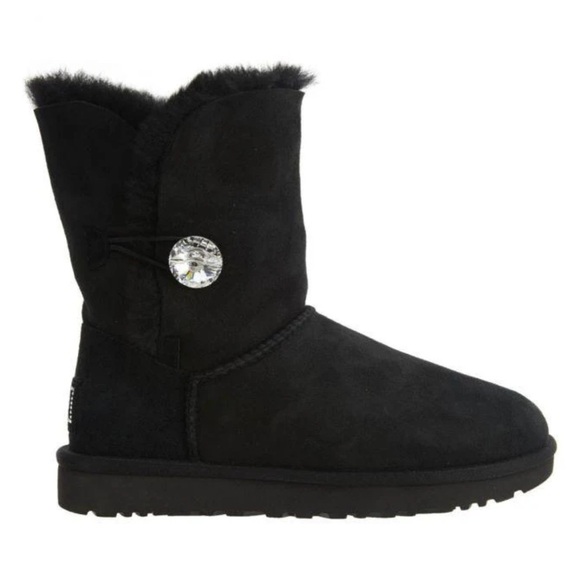 UGG bailey button bling bedazzeled sherpa boots - Picture 2 of 9